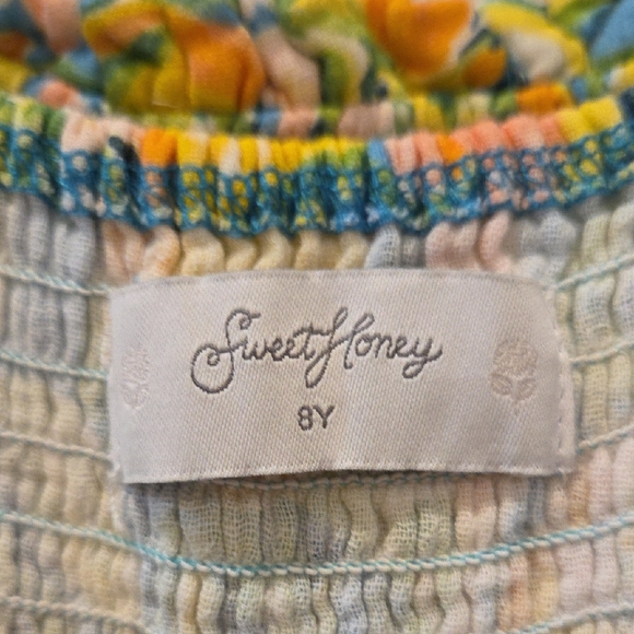 SweetHoney Vibrant Floral Kids Dress - Picture 6 of 7